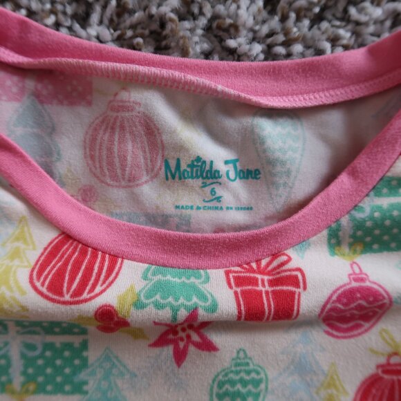 Matilda Jane Girls Pajamas Set Size 6 True Gift Christmas Pajamas Pink - Picture 3 of 7